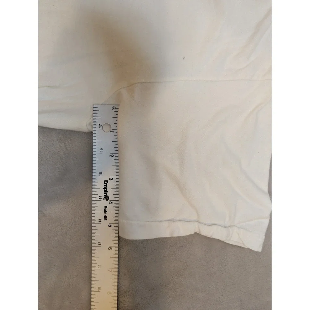 Jockey White V-Neck T-Shirt Mens Large‎ 100% Cotton Short Sleeve Undershirt